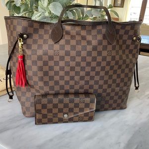⚜️authentic Louis Vuitton neverfull GM with organizer in ebene